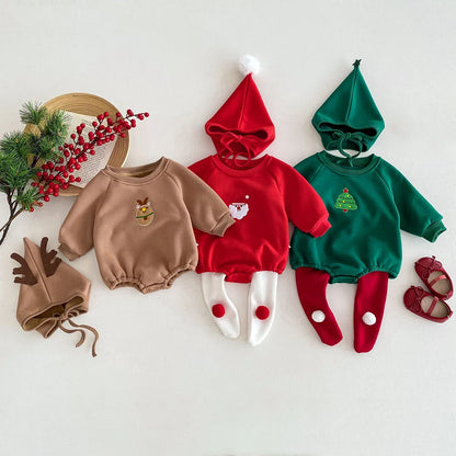 One Piece Embroidery Santa Clause Baby Clothing